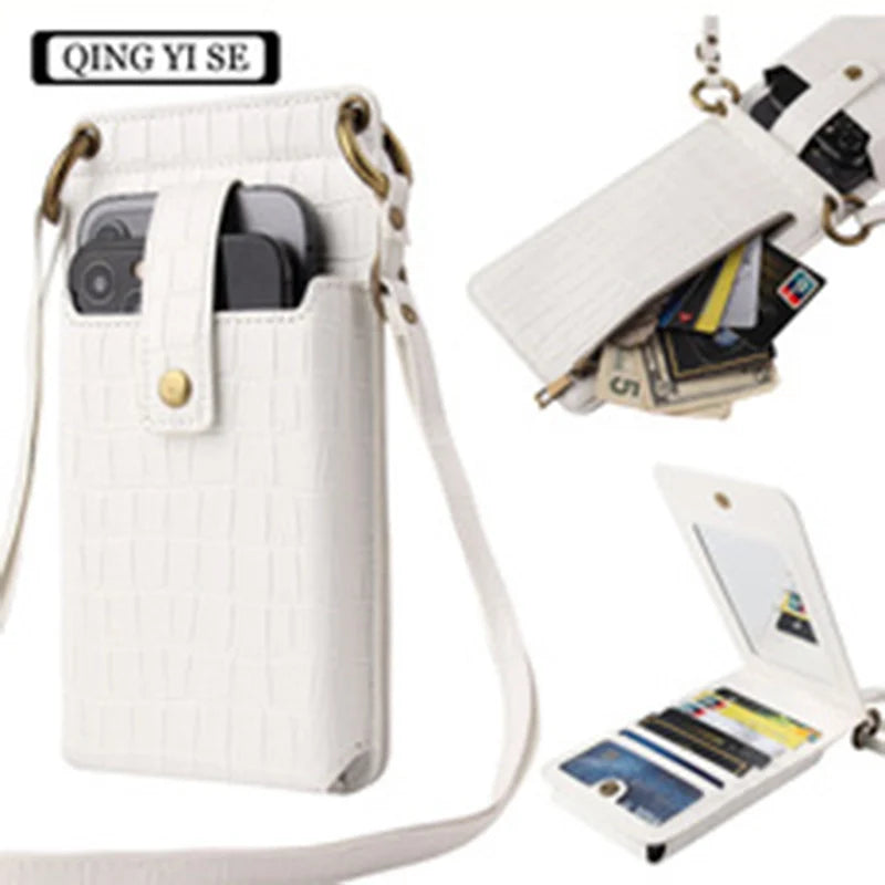 Mugrs™ Crossbody-Telefontasche, Telefonhülle aus veganem Leder