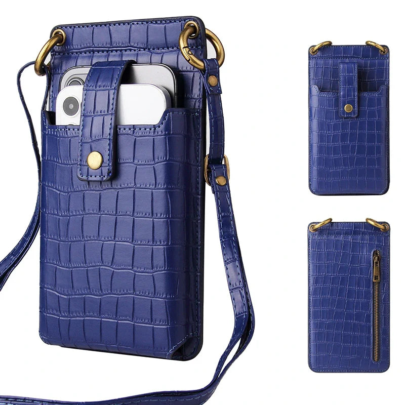 Mugrs™ Crossbody-Telefontasche, Telefonhülle aus veganem Leder