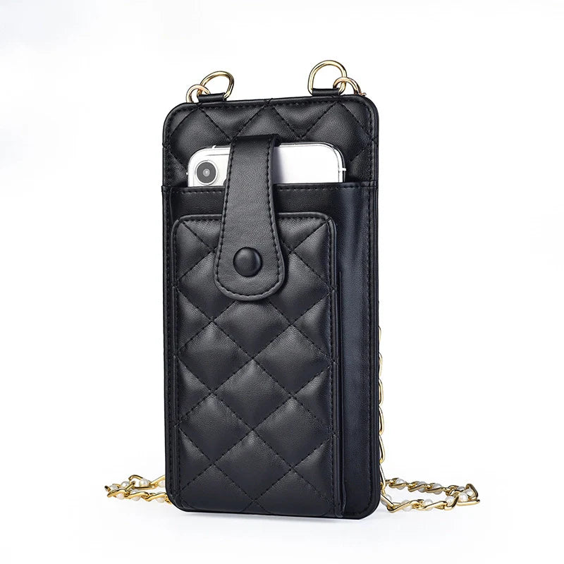 Sac à bandoulière tissé végétalien Mugrs™ pour téléphone et porte-cartes