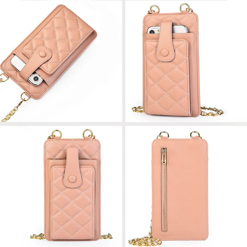 Mugrs™ Woven Vegan Crossbody Phone Bag, Card Holder