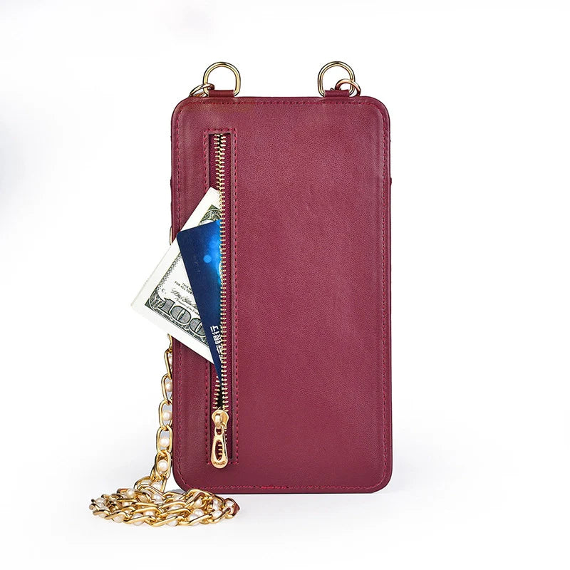 Mugrs™ Woven Vegan Crossbody Phone Bag, Card Holder