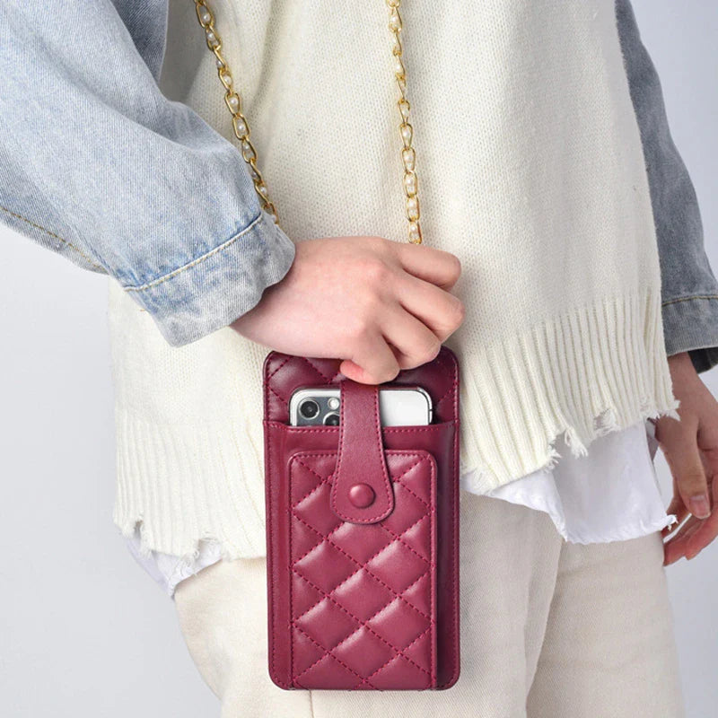 Mugrs™ Woven Vegan Crossbody Phone Bag, Card Holder
