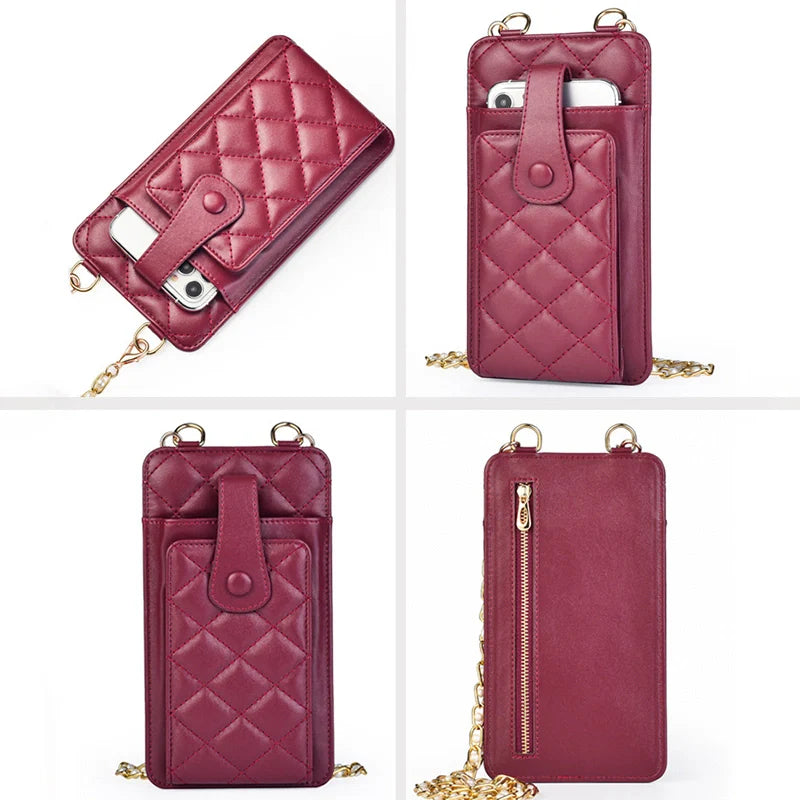 Mugrs™ Woven Vegan Crossbody Phone Bag, Card Holder