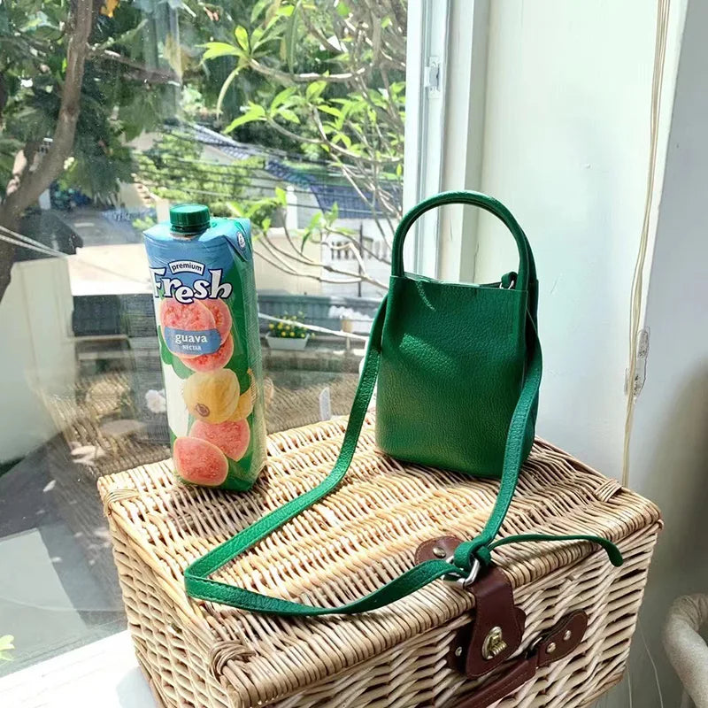 Mugrs™ Bucket Bag  Pure Vegetable Vegan Leather Crossbody Bag