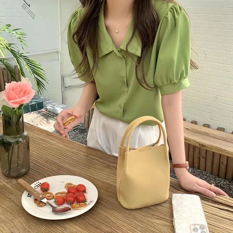 Sac seau Mugrs™ Sac bandoulière en cuir végétalien pur végétal