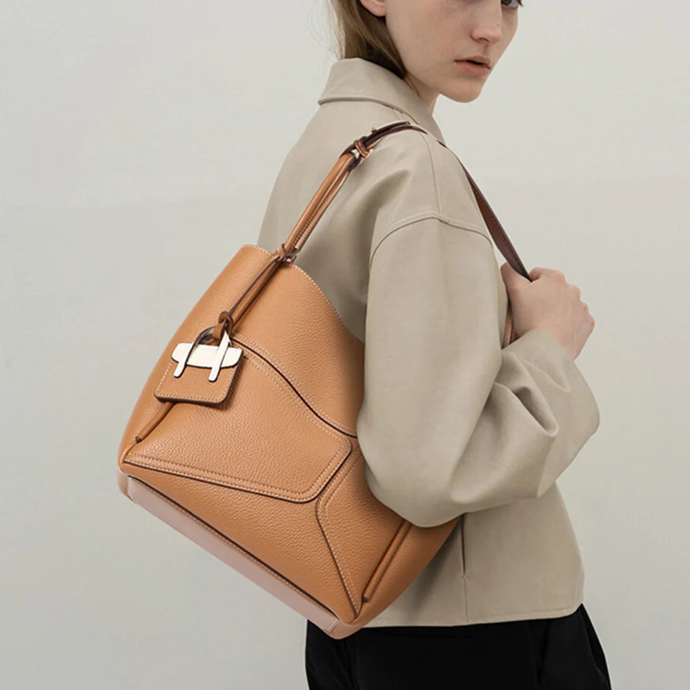 Mugrs™ Unterarmtasche Tote Bag Veganes Leder Umhängetasche