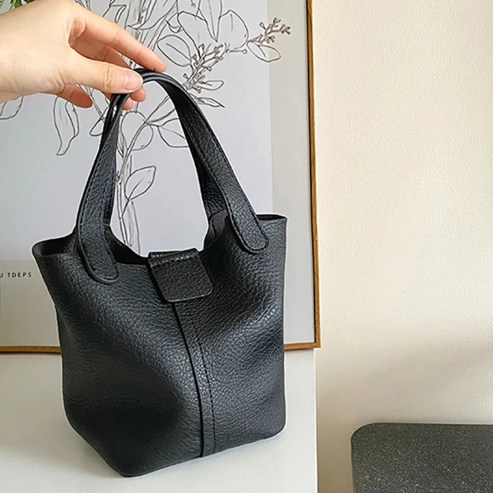 Vielseitige Beuteltasche Mugrs™ Basket aus Leder