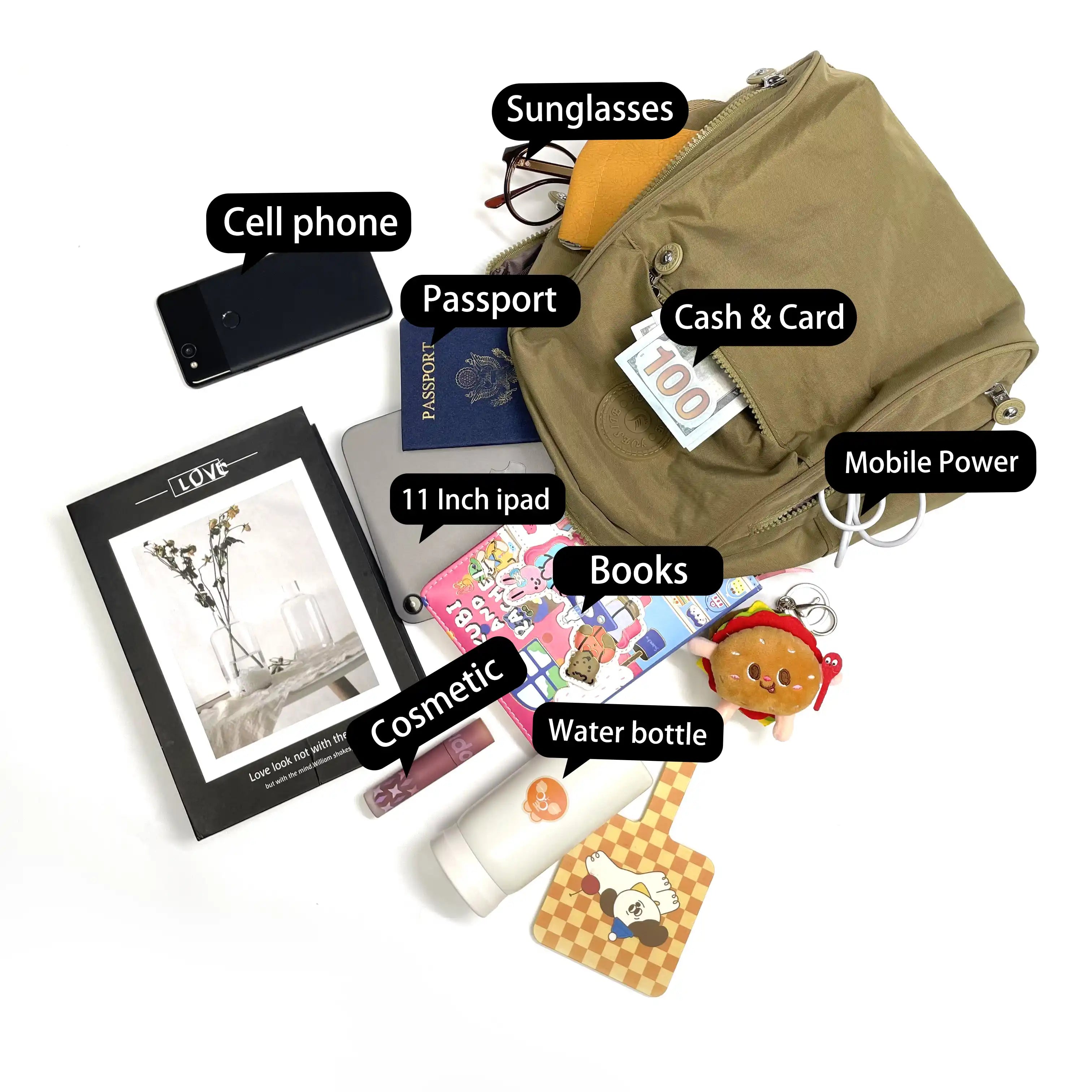 Mugrs Lightweight Minimalist Mini Backpack, 7 Colors