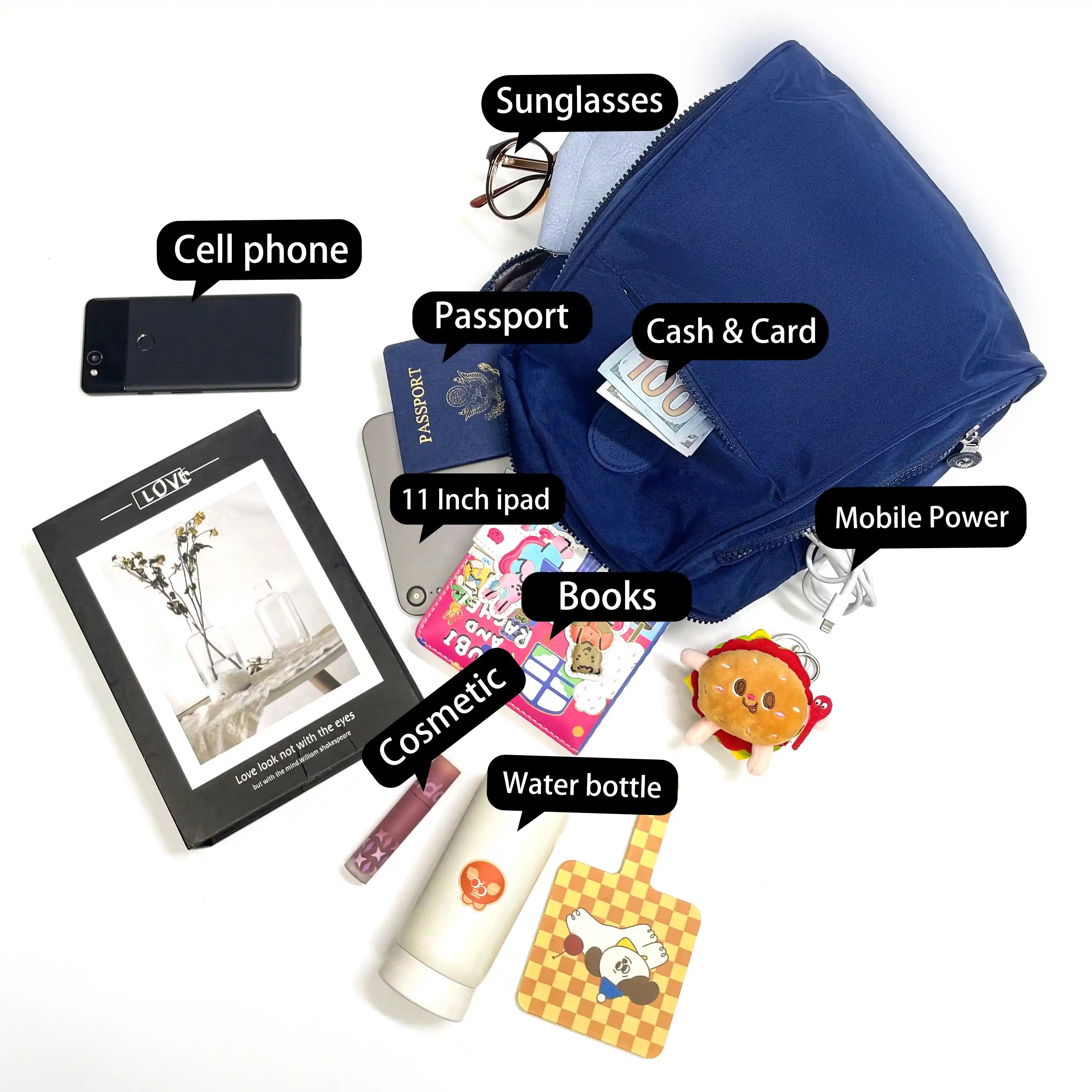 Mugrs Lightweight Minimalist Mini Backpack, 7 Colors