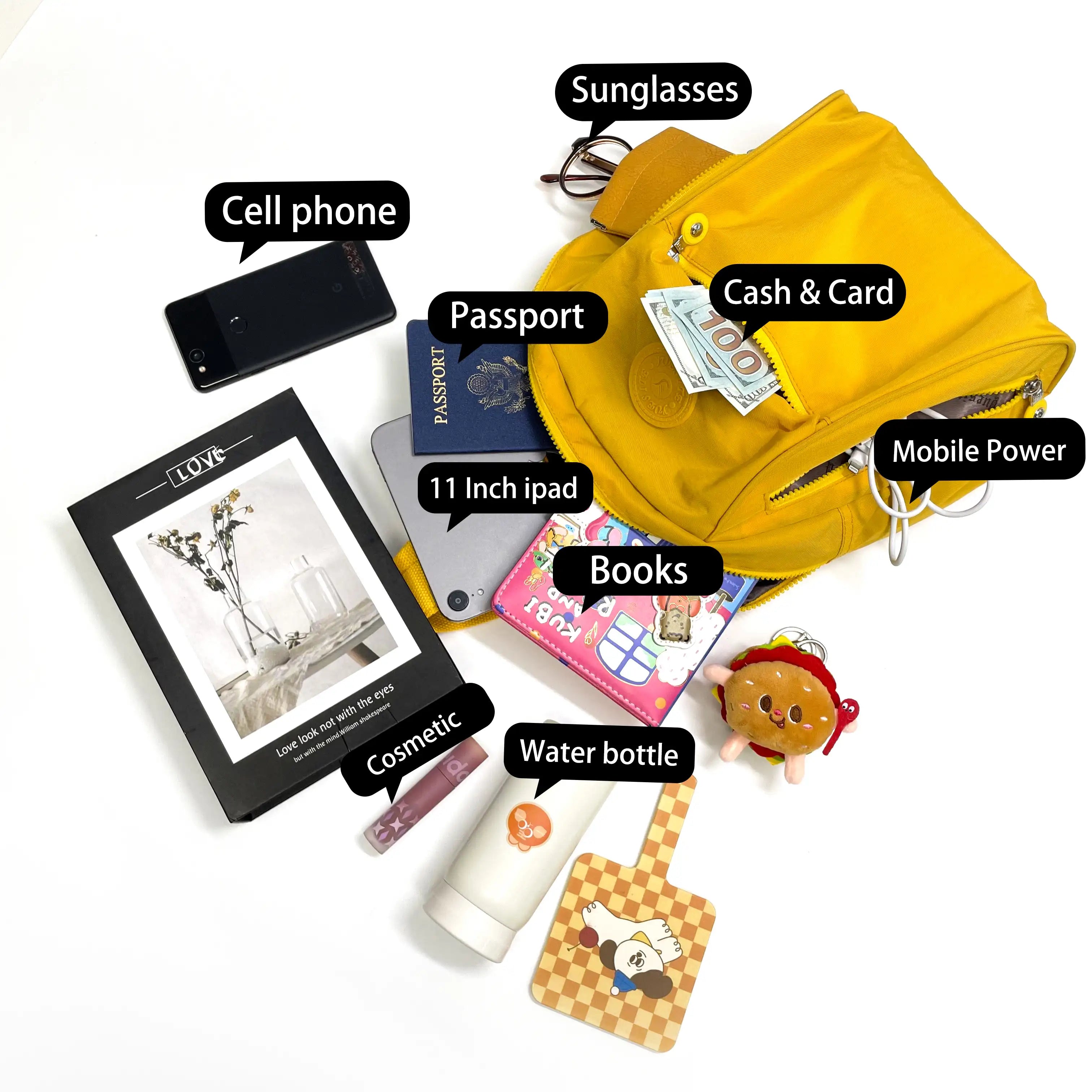 Mugrs Lightweight Minimalist Mini Backpack, 7 Colors