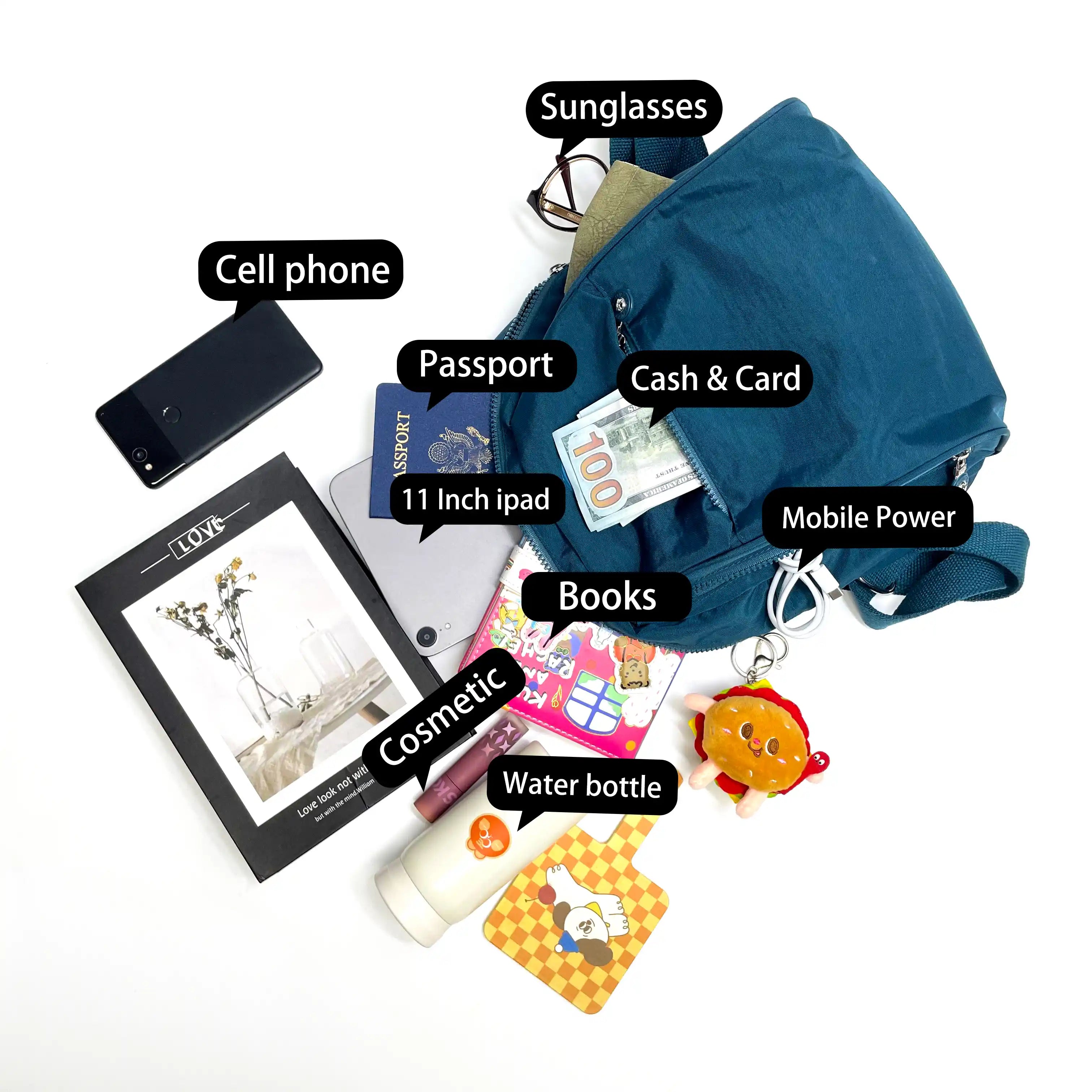 Mugrs Lightweight Minimalist Mini Backpack, 7 Colors