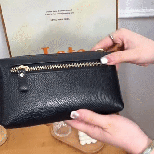 Pochette en cuir à fermeture éclair Mugrs™, 5 couleurs