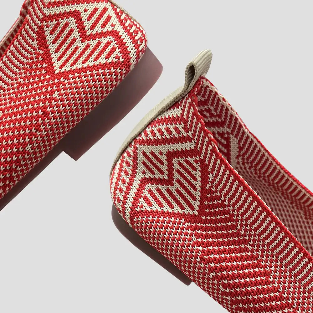 Mugrs™ Ballerinas mit Leopardenmuster, quadratischer Zehenpartie und V-Ausschnitt (Mugrs 2.0)