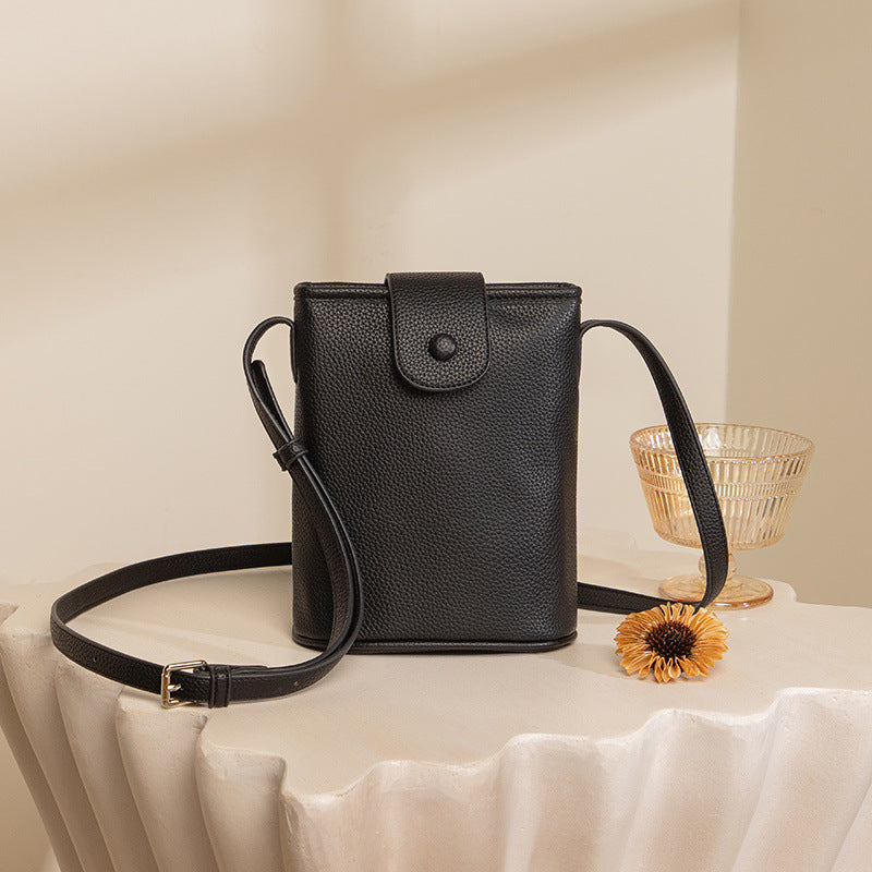 Mugrs™ Vegan Leather Lightweight Crossbody Bucket Bag, 5 Colors