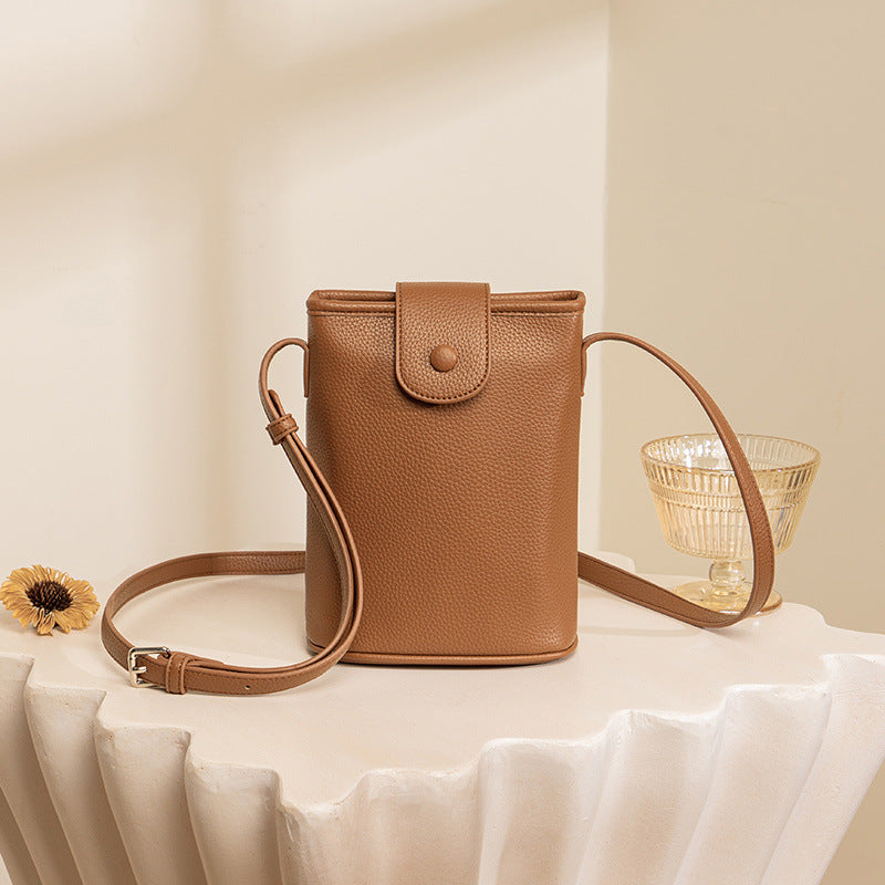 Mugrs™ Vegan Leather Lightweight Crossbody Bucket Bag, 5 Colors
