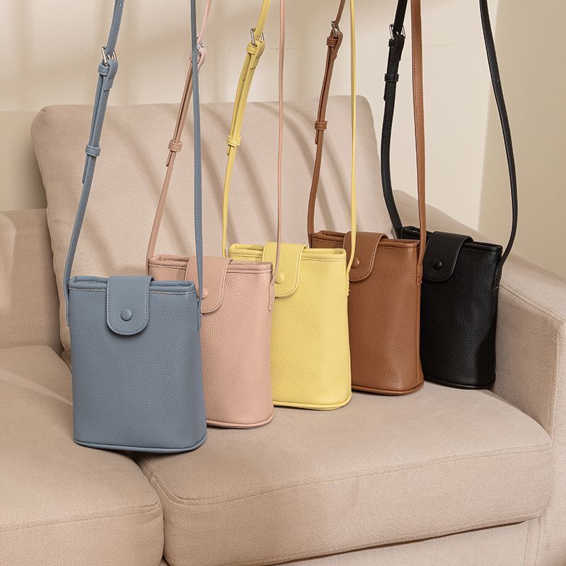 Mugrs™ Vegan Leather Lightweight Crossbody Bucket Bag, 5 Colors