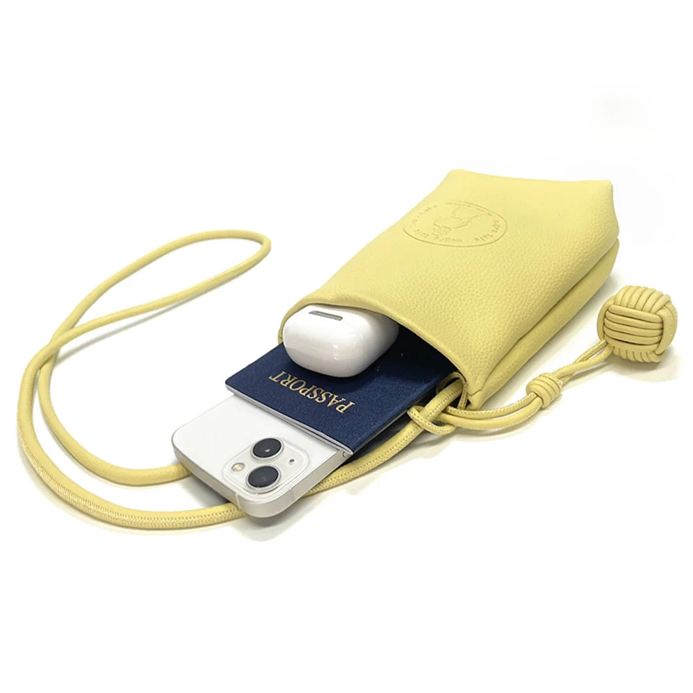 Sac à bandoulière Mugrs™, sac à bandoulière pour téléphone portable, couleur jaune pastel