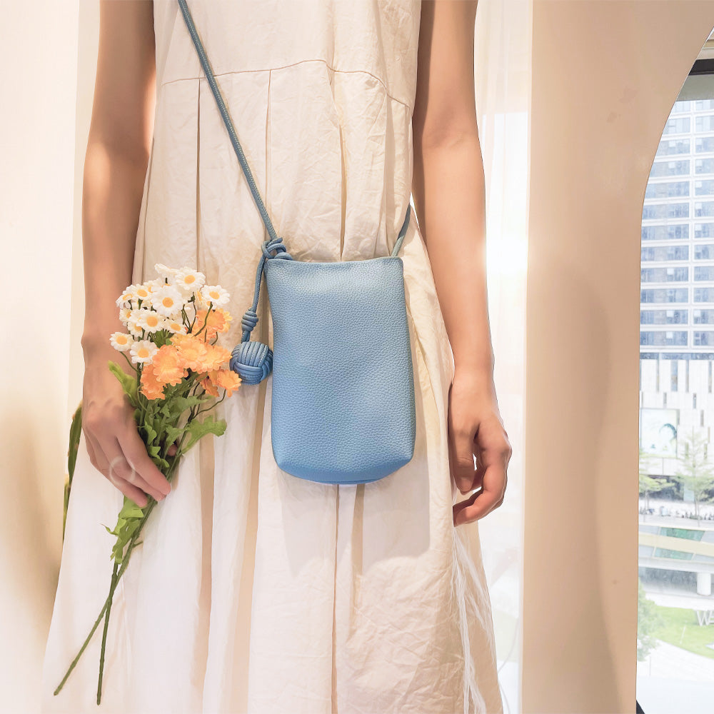 Mugrs™ Crossbody Bag, Cell Phone Crossbody Bag, Light Blue Color