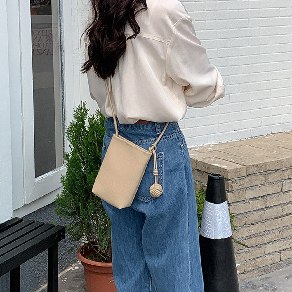 Mugrs™ Vegan Leather Crossbody Phone Bag, Cream Color