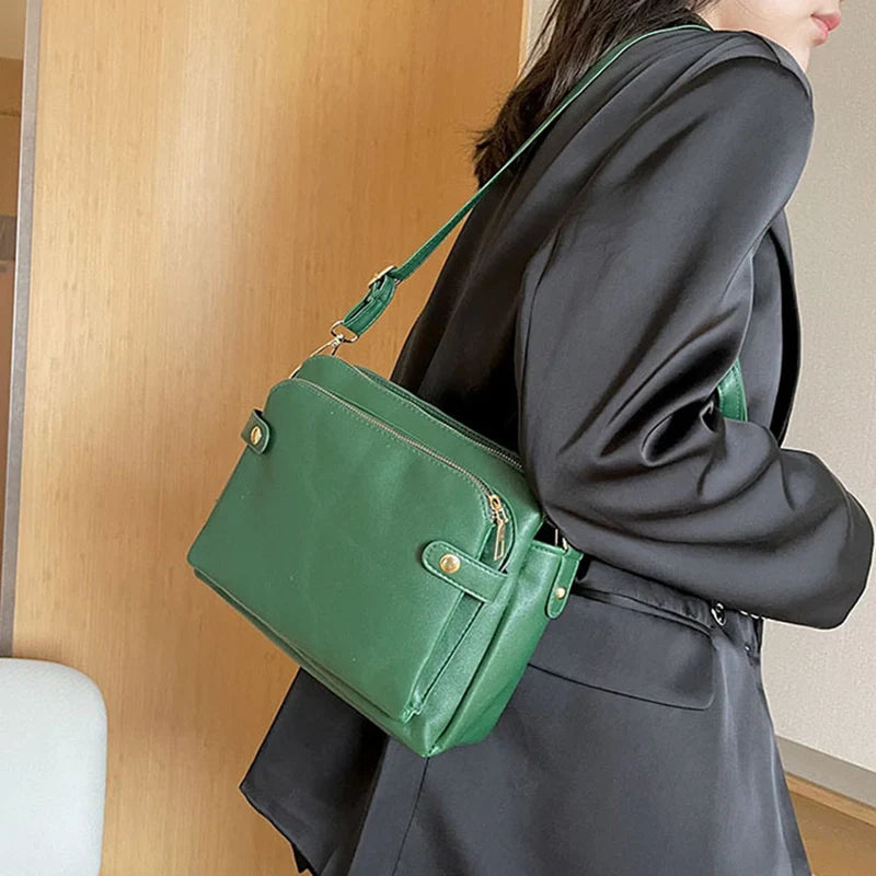 Mugrs™ Three Layer Vegan Leather Crossbody Bags, 5 Colors