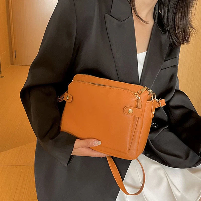 Mugrs™ Three Layer Vegan Leather Crossbody Bags, 5 Colors