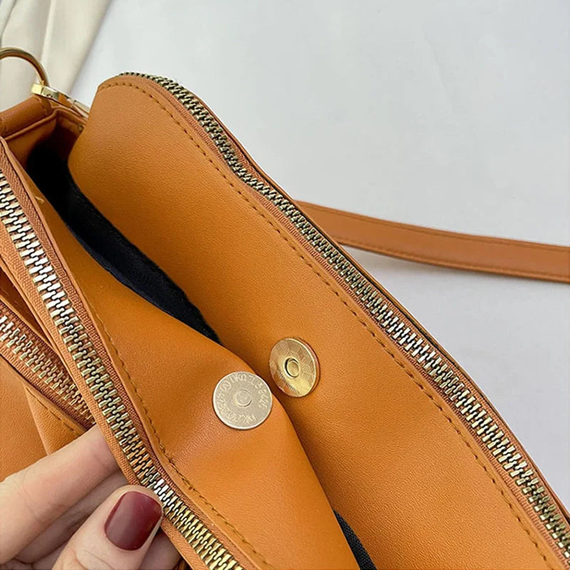 Mugrs™ Three Layer Vegan Leather Crossbody Bags, 5 Colors
