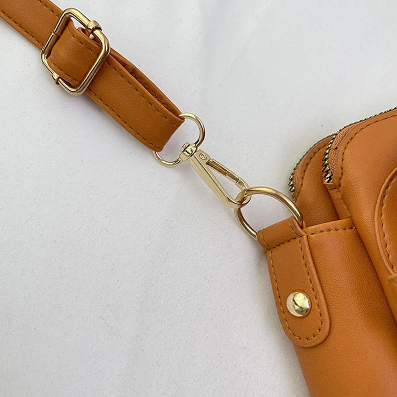 Mugrs™ Three Layer Vegan Leather Crossbody Bags, 5 Colors