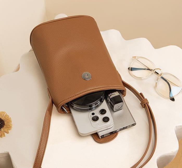 Mugrs™ Vegan Leather Lightweight Crossbody Bucket Bag, 5 Colors